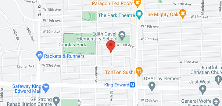 map of 601 W 22ND AVENUE